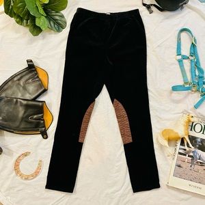 Lands’ End Girls XL Black Cordurouy Riding Pants